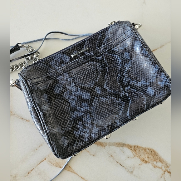 Rebecca Minkoff Sunday Blue Snake Mini Bag Leather - Picture 5 of 16